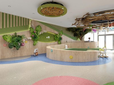 现代原生态幼儿园3D模型下载